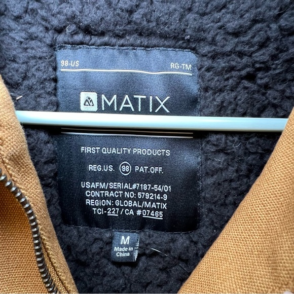 Matix Mens Caramel Jacket Full Zip Pockets Collared Long Sleeves Size Medium - Picture 2 of 10